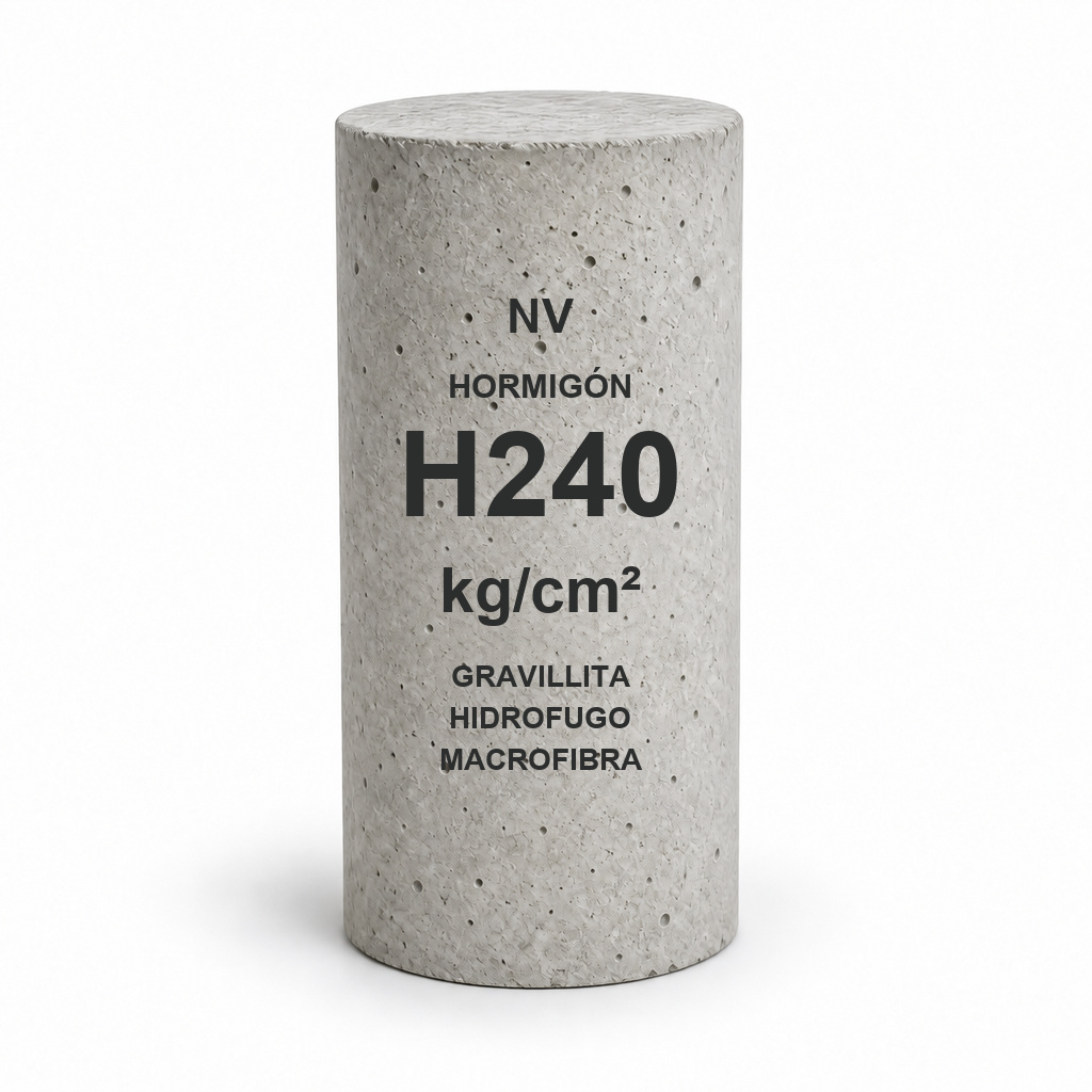 NV HORMIGON 240 GRAVILLITA HIDROFUGO MACROFIBRA